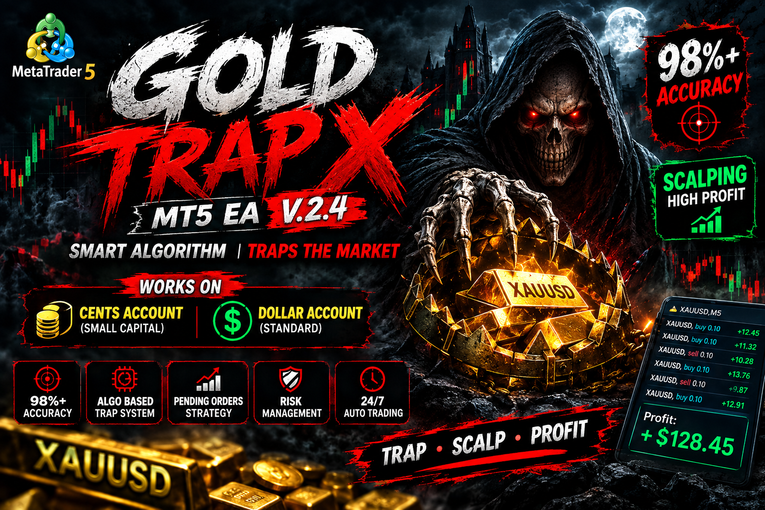 GOLD TRAP _ X - MT5 Expert Advisor