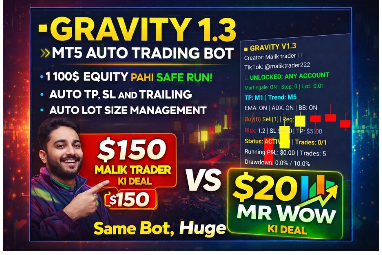 GRAVITY 1.3 EA - MT5 Expert Advisor